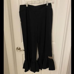 Sofia Womens Big Ruffle Black Pant - Matilda Jane - Size Large